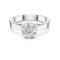 1ct TW Round Lab-Grown Diamond 8-Prong Trellis Solitaire Ring in White Gold — Verasah fine jewellery