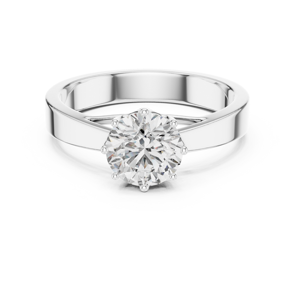 1ct TW Round Lab-Grown Diamond 8-Prong Trellis Solitaire Ring