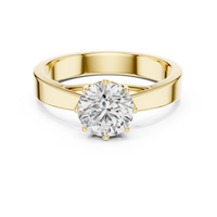 1ct TW Round Lab-Grown Diamond 8-Prong Trellis Solitaire Ring in Yellow Gold — Verasah fine jewellery