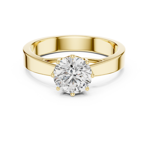 1ct TW Round Lab-Grown Diamond 8-Prong Trellis Solitaire Ring