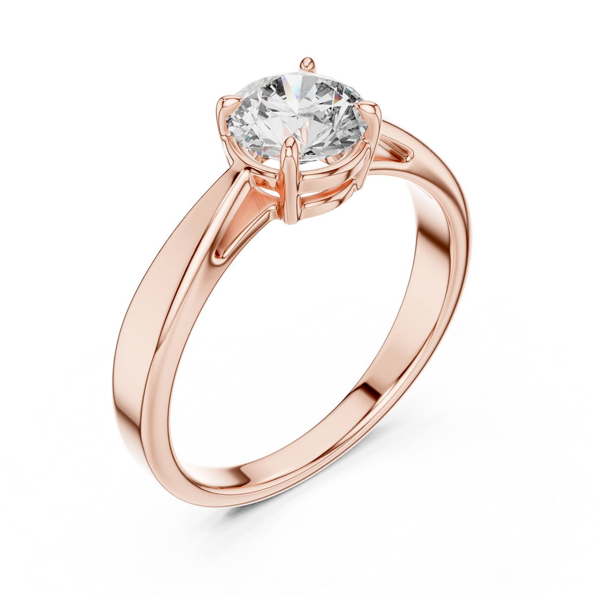1ct TW Round Lab-Grown Diamond Solitaire Ring — The Inaaya