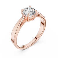 1ct TW Round Lab-Grown Diamond Solitaire Ring — The Inaaya in Rose Gold — Verasah fine jewellery