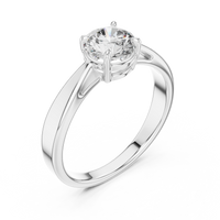 1ct TW Round Lab-Grown Diamond Solitaire Ring — The Inaaya in White Gold — Verasah fine jewellery