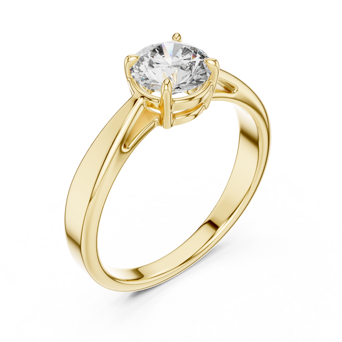 1ct TW Round Lab-Grown Diamond Solitaire Ring — The Inaaya