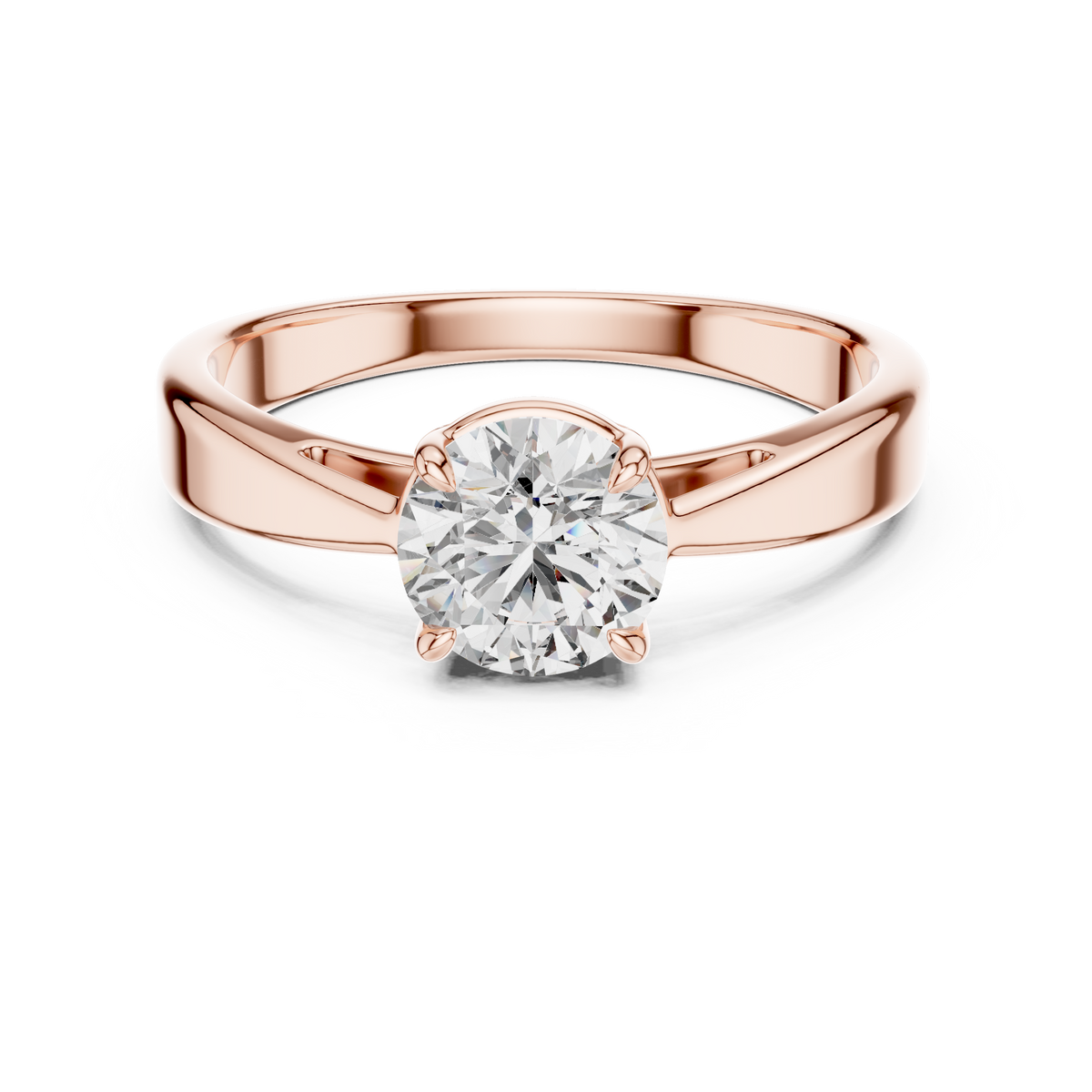 1ct TW Round Lab-Grown Diamond Solitaire Ring — The Inaaya