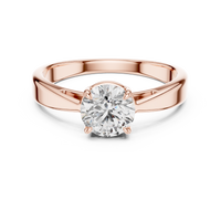 1ct TW Round Lab-Grown Diamond Solitaire Ring — The Inaaya in Rose Gold — Verasah fine jewellery