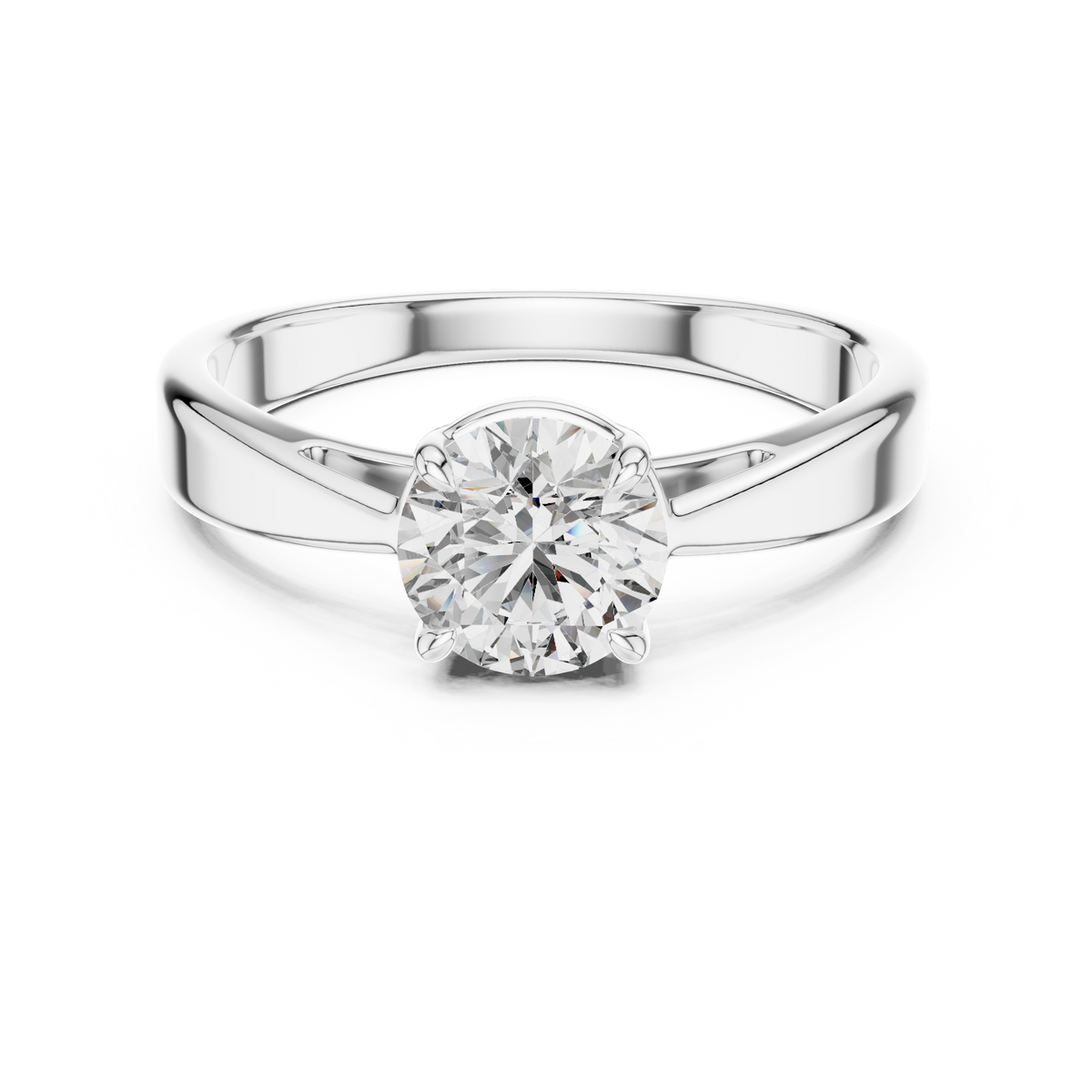 1ct TW Round Lab-Grown Diamond Solitaire Ring — The Inaaya