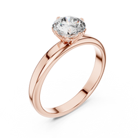 1ct TW Round Lab-Grown Diamond Solitaire Ring — The Naomi in Rose Gold — Verasah fine jewellery