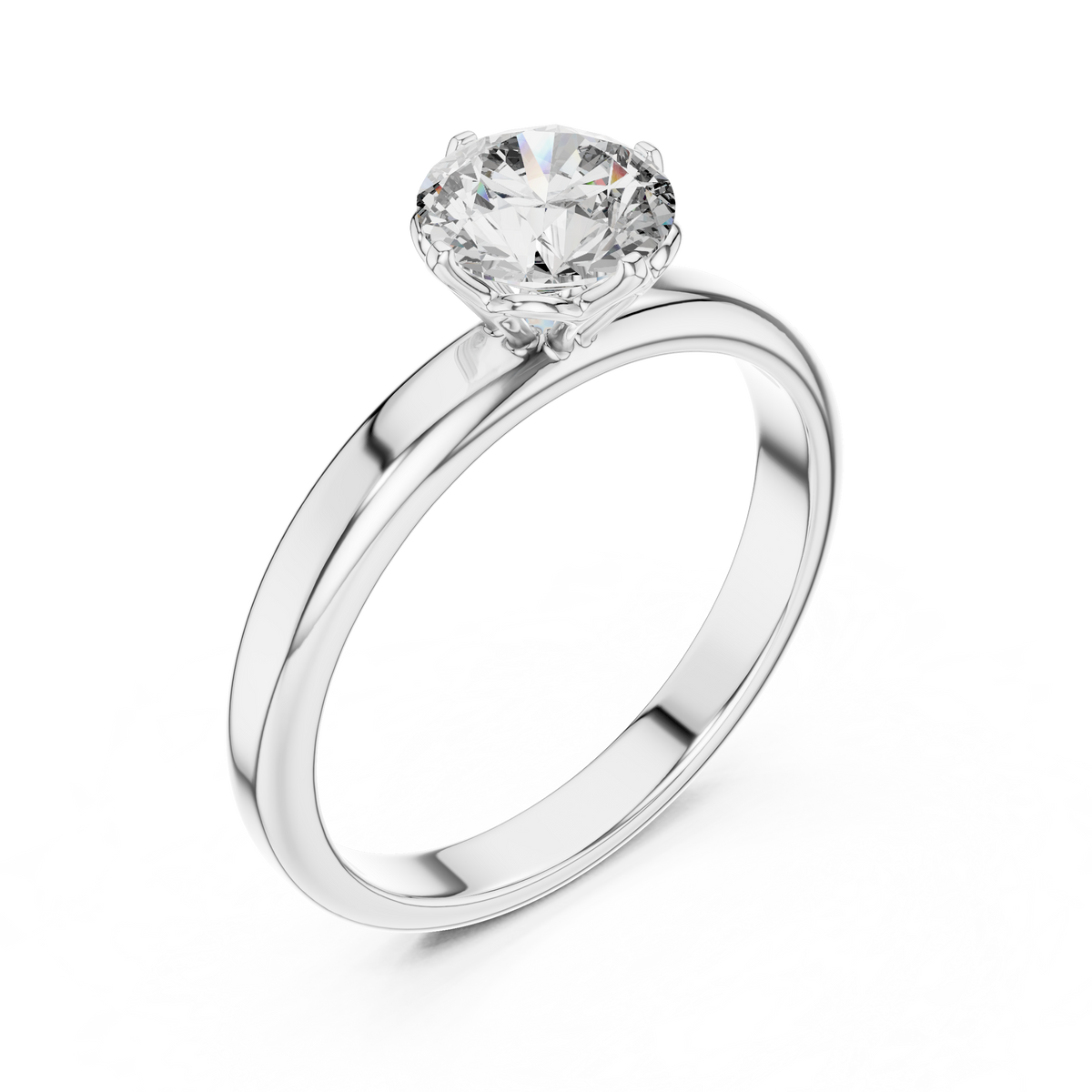 1ct TW Round Lab-Grown Diamond Solitaire Ring — The Naomi