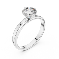 1ct TW Round Lab-Grown Diamond Solitaire Ring — The Naomi in White Gold — Verasah fine jewellery