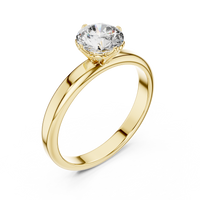1ct TW Round Lab-Grown Diamond Solitaire Ring — The Naomi in Yellow Gold — Verasah fine jewellery