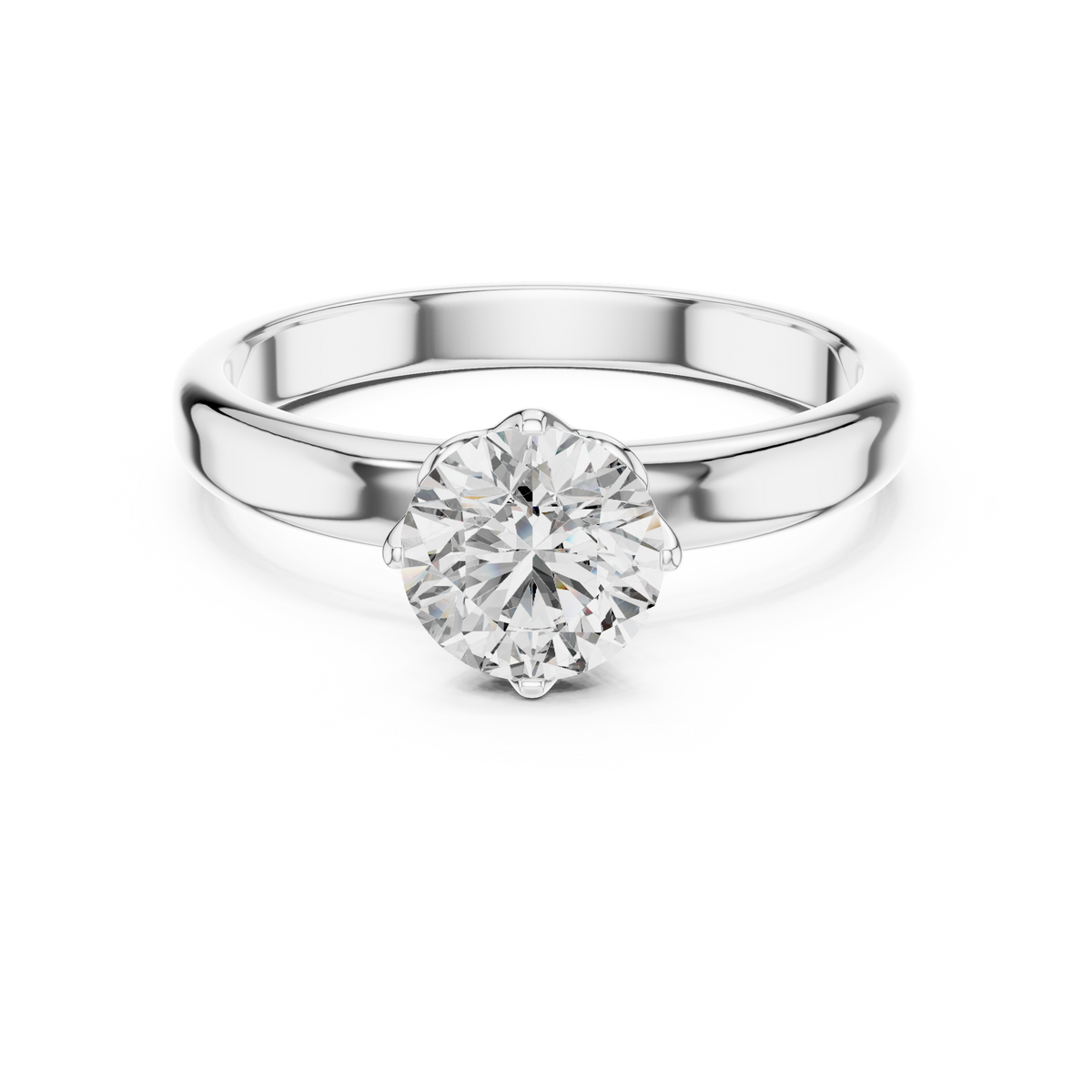 1ct TW Round Lab-Grown Diamond Solitaire Ring — The Naomi