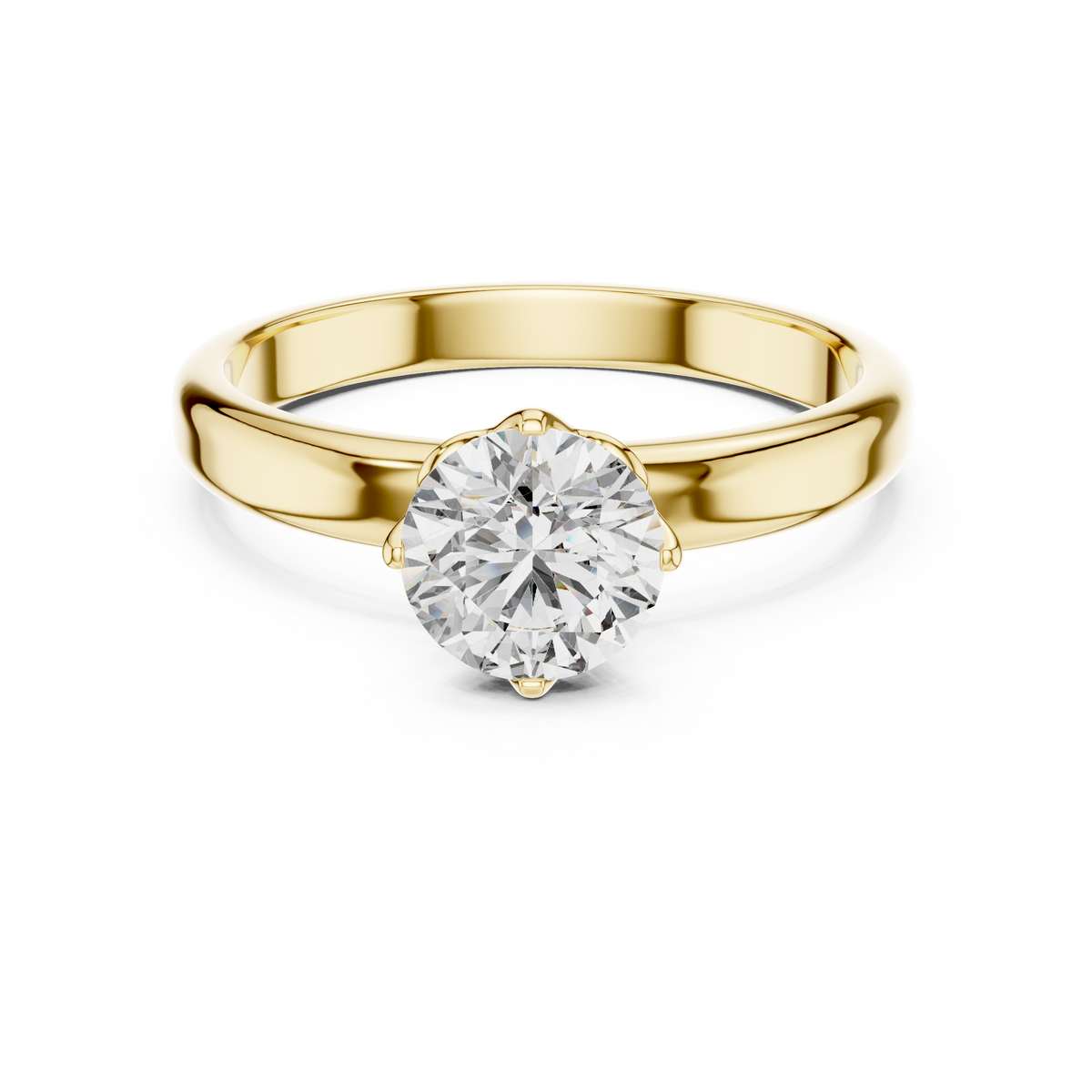 1ct TW Round Lab-Grown Diamond Solitaire Ring — The Naomi