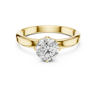 1ct TW Round Lab-Grown Diamond Solitaire Ring — The Naomi in Yellow Gold — Verasah fine jewellery