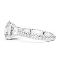 2.8ct TW Round Lab-Grown Diamond Twisted Rope Band Solitaire Ring in White Gold — Verasah fine jewellery