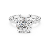 2.8ct TW Round Lab-Grown Diamond Twisted Rope Band Solitaire Ring in White Gold — Verasah fine jewellery