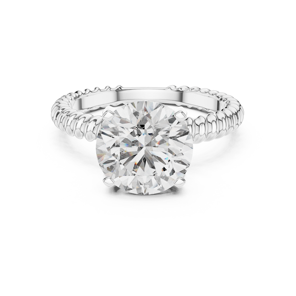 2.8ct TW Round Lab-Grown Diamond Twisted Rope Band Solitaire Ring