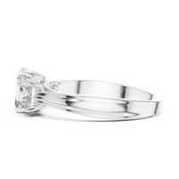 1.16ct TW Emerald Cut Lab-Grown Diamond Princess Three Stone Ring in White Gold — Verasah fine jewellery