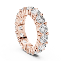 4.79ct TW Round Lab-Grown Diamond Eternity Ring in Rose Gold — Verasah fine jewellery