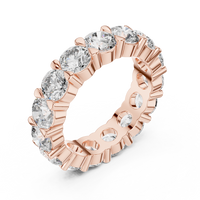 4.79ct TW Round Lab-Grown Diamond Eternity Ring in Rose Gold — Verasah fine jewellery