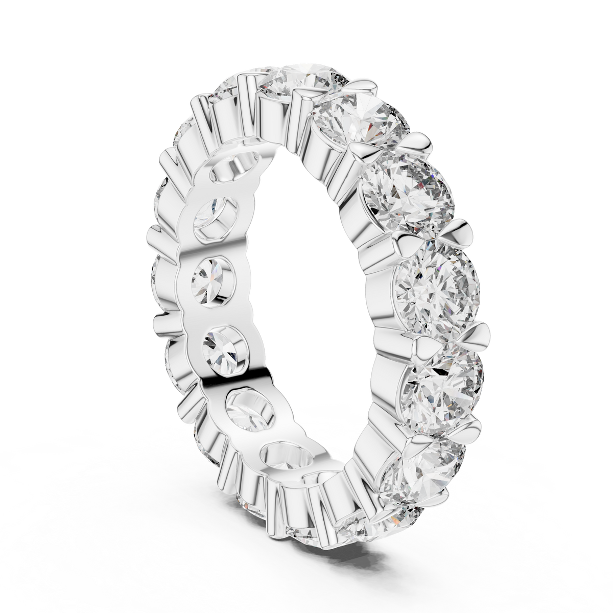 4.79ct TW Round Lab-Grown Diamond Eternity Ring
