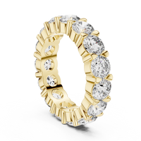 4.79ct TW Round Lab-Grown Diamond Eternity Ring in Yellow Gold — Verasah fine jewellery