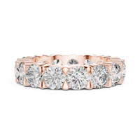 4.79ct TW Round Lab-Grown Diamond Eternity Ring in Rose Gold — Verasah fine jewellery