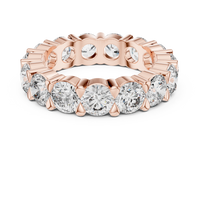 4.79ct TW Round Lab-Grown Diamond Eternity Ring in Rose Gold — Verasah fine jewellery