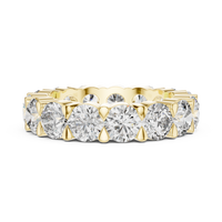 4.79ct TW Round Lab-Grown Diamond Eternity Ring in Yellow Gold — Verasah fine jewellery