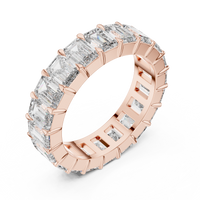 5.64ct TW Emerald Lab-Grown Diamond Eternity Ring in Rose Gold — Verasah fine jewellery