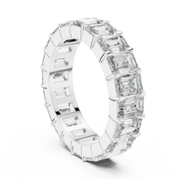 5.64ct TW Emerald Lab-Grown Diamond Eternity Ring in White Gold — Verasah fine jewellery