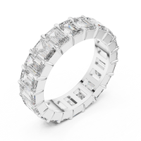 5.64ct TW Emerald Lab-Grown Diamond Eternity Ring in White Gold — Verasah fine jewellery