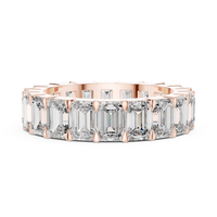 5.64ct TW Emerald Lab-Grown Diamond Eternity Ring in Rose Gold — Verasah fine jewellery