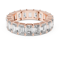 5.64ct TW Emerald Lab-Grown Diamond Eternity Ring in Rose Gold — Verasah fine jewellery