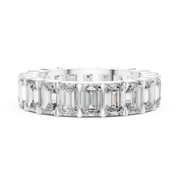 5.64ct TW Emerald Lab-Grown Diamond Eternity Ring in White Gold — Verasah fine jewellery