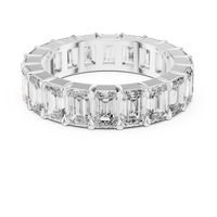 5.64ct TW Emerald Lab-Grown Diamond Eternity Ring in White Gold — Verasah fine jewellery