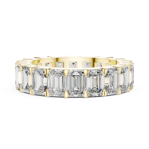 5.64ct TW Emerald Lab-Grown Diamond Eternity Ring