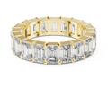 5.64ct TW Emerald Lab-Grown Diamond Eternity Ring