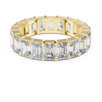 5.64ct TW Emerald Lab-Grown Diamond Eternity Ring in Yellow Gold — Verasah fine jewellery