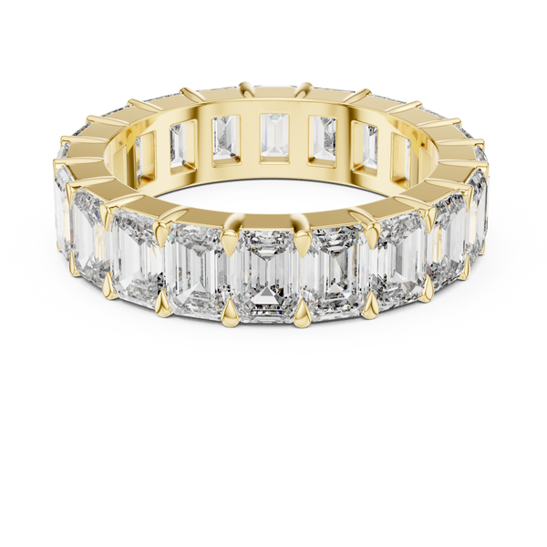 5.64ct TW Emerald Lab-Grown Diamond Eternity Ring