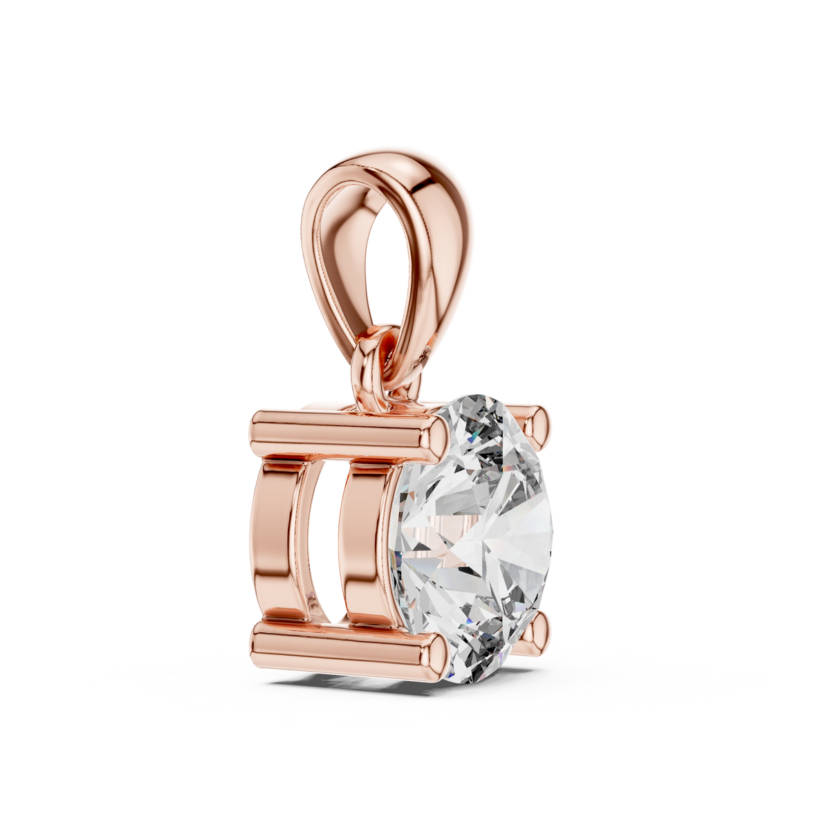 1ct TW Round Lab-Grown Diamond Solitaire Pendant Necklace