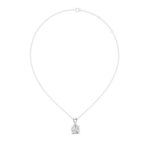 1ct TW Round Lab-Grown Diamond Solitaire Pendant Necklace