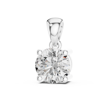 1ct TW Round Lab-Grown Diamond Solitaire Pendant Necklace in White Gold — Verasah fine jewellery