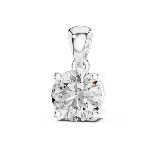1ct TW Round Lab-Grown Diamond Solitaire Pendant Necklace