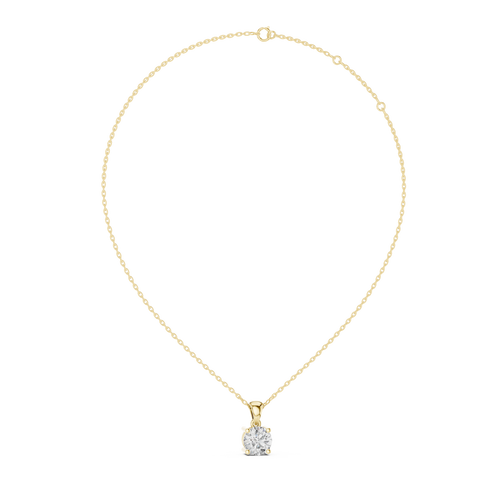 1ct TW Round Lab-Grown Diamond Solitaire Pendant Necklace