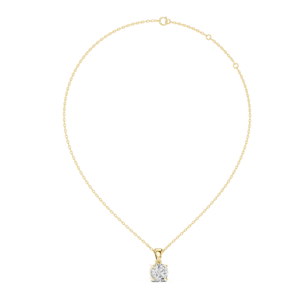 1ct TW Round Lab-Grown Diamond Solitaire Pendant Necklace