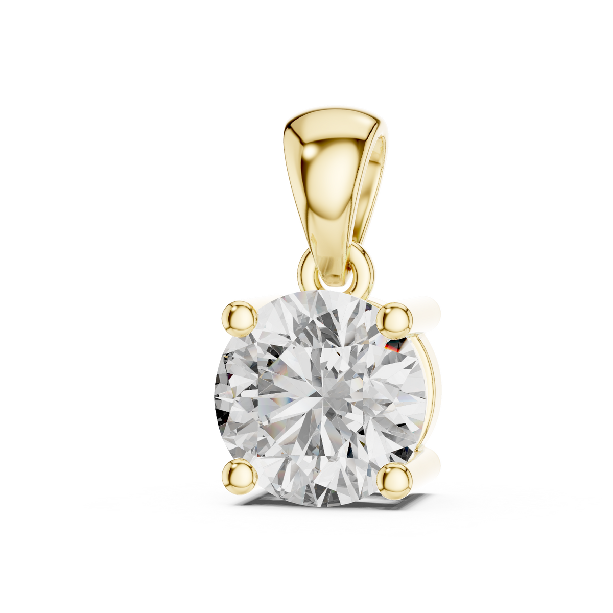 1ct TW Round Lab-Grown Diamond Solitaire Pendant Necklace