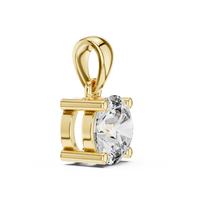 1ct TW Round Lab-Grown Diamond Solitaire Pendant Necklace in Yellow Gold — Verasah fine jewellery