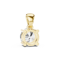 1ct TW Round Lab-Grown Diamond Solitaire Pendant Necklace in Yellow Gold — Verasah fine jewellery