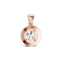 1.2ct TW Round Lab-Grown Diamond Halo Pendant Necklace in Rose Gold — Verasah fine jewellery
